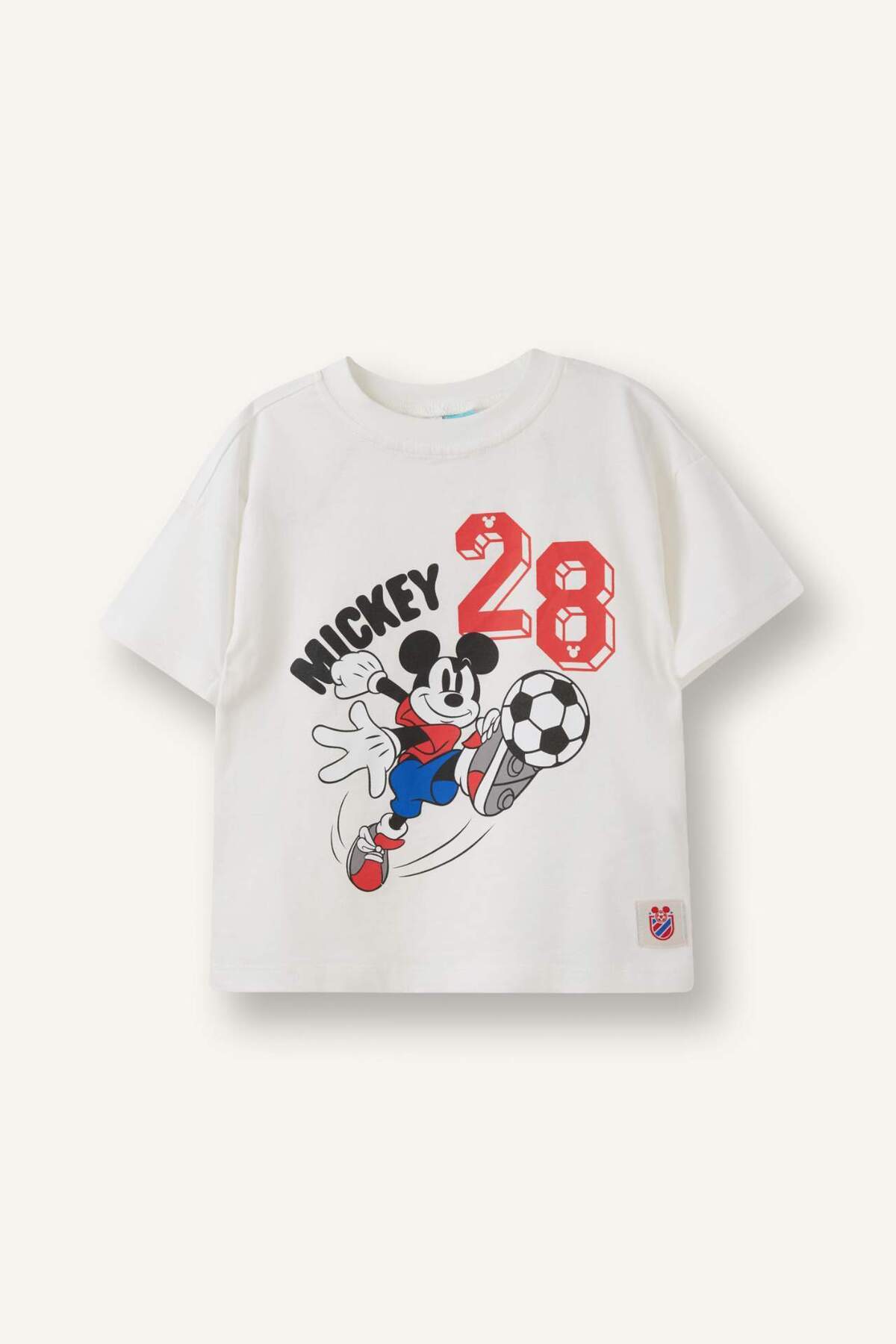 %100 Pamuk Disney Mıckey & Mınnıe Bisiklet Yaka Tişört Erkek Bebek H3544A526SM