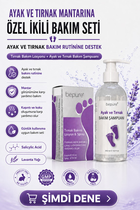 Bepure Ayak Ve Tırnak Mantar, Kasıntı Ve Koku İçin Şampuan ve Losyon & Sprey ...