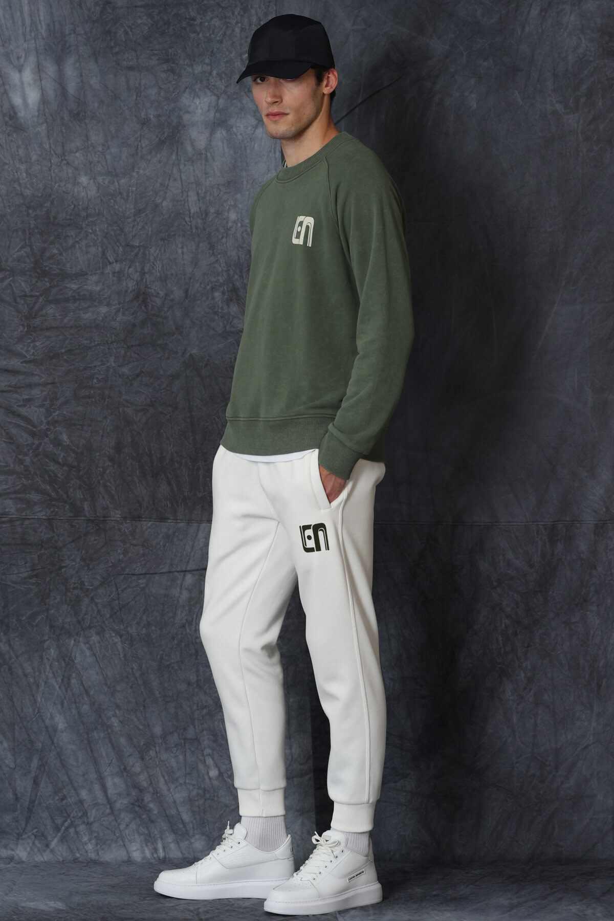 Lufian Owen Erkek Sweatshirt Yeşil görsel 3