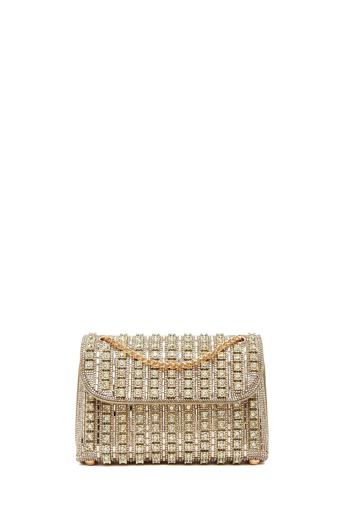 Derimod Kadın Altın Zincir Askılı Taşlı Abiye Çantası 26PBD2950TS görsel 5