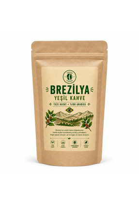 RESSO COFFEE Brezilya %100 Arabica Yeşil & Çiğ Kahve Çekirdeği 250 Gr.