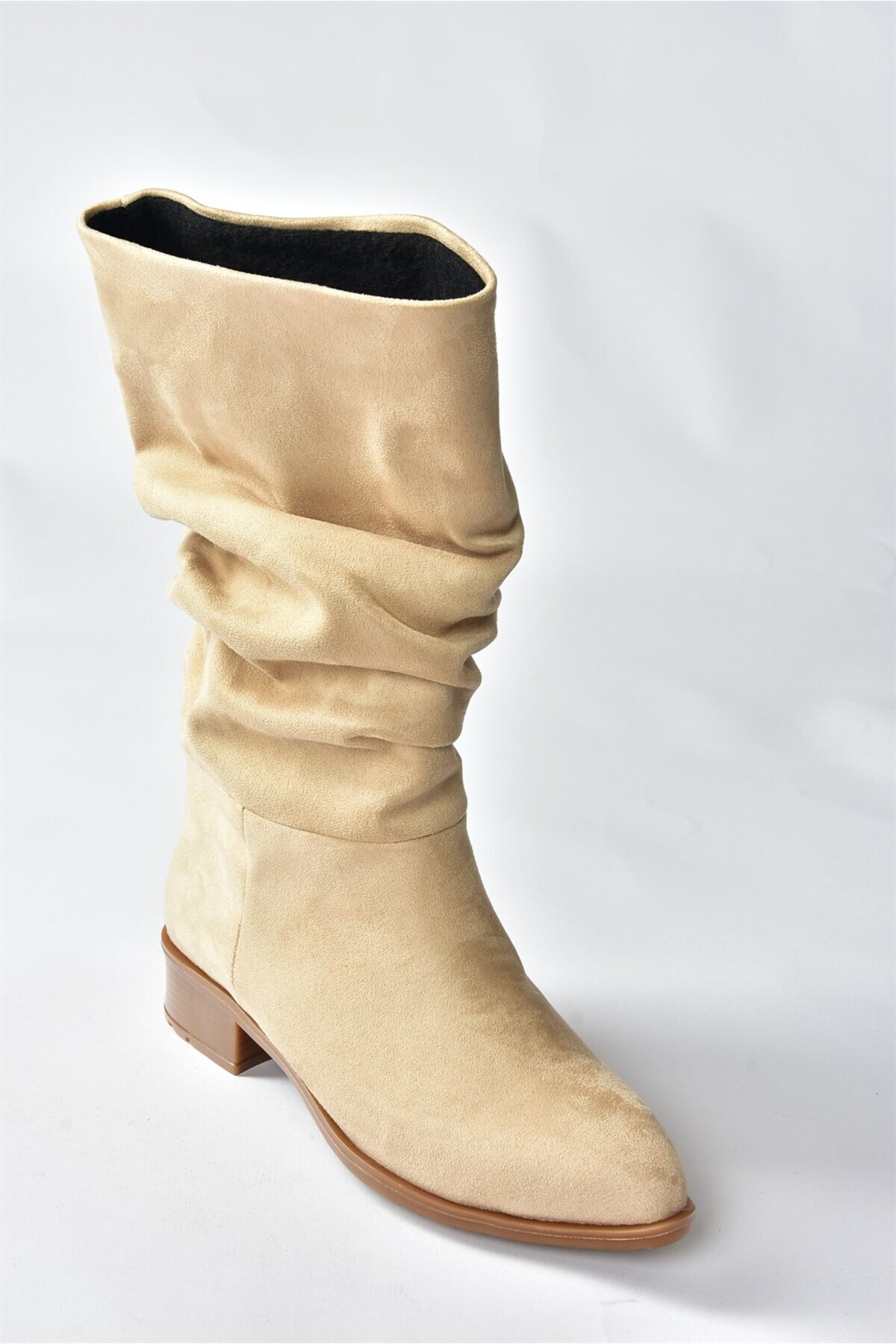 Fox Shoes Ten Süet Büzgülü Günlük Kadın Çizme N726602102 görsel 6