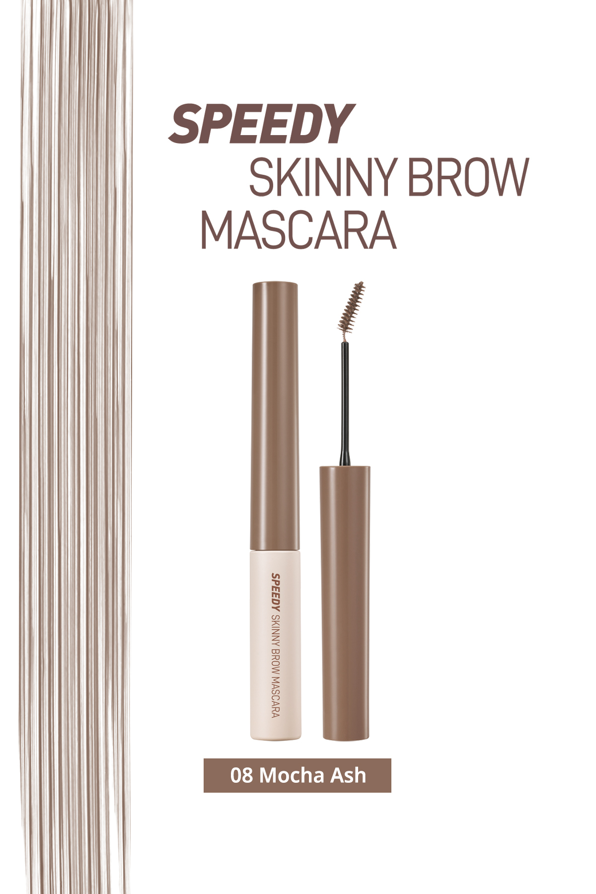 PERIPERA Renklendirici ve Sabitleyici Kaş Maskarası Speedy Skinny Brow Mascara 08 Mocha Ash — قهوه‌ای 6554