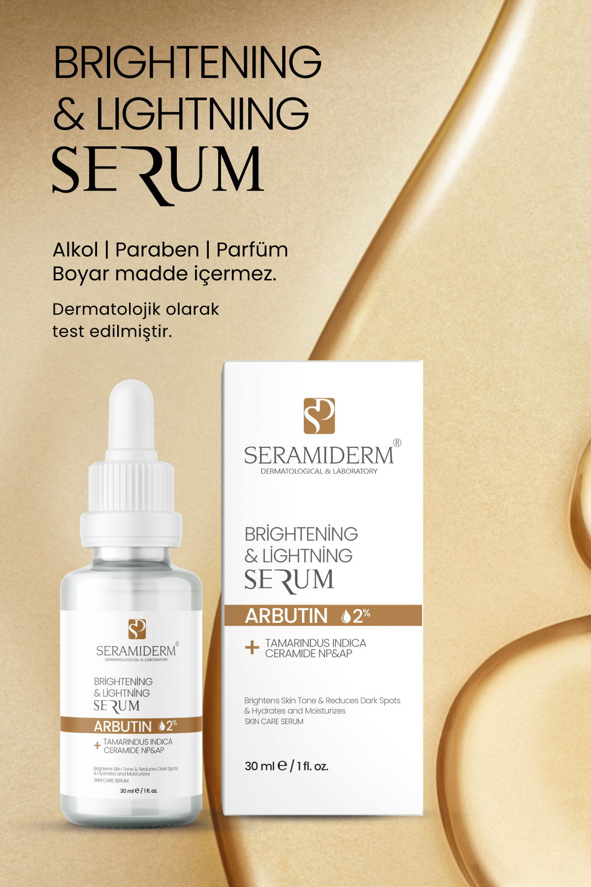 Leke Karşıtı ve Aydınlatıcı Arbutin Cilt Bakım Serumu 30 ml — SR0002 — تصویر 3 از 6