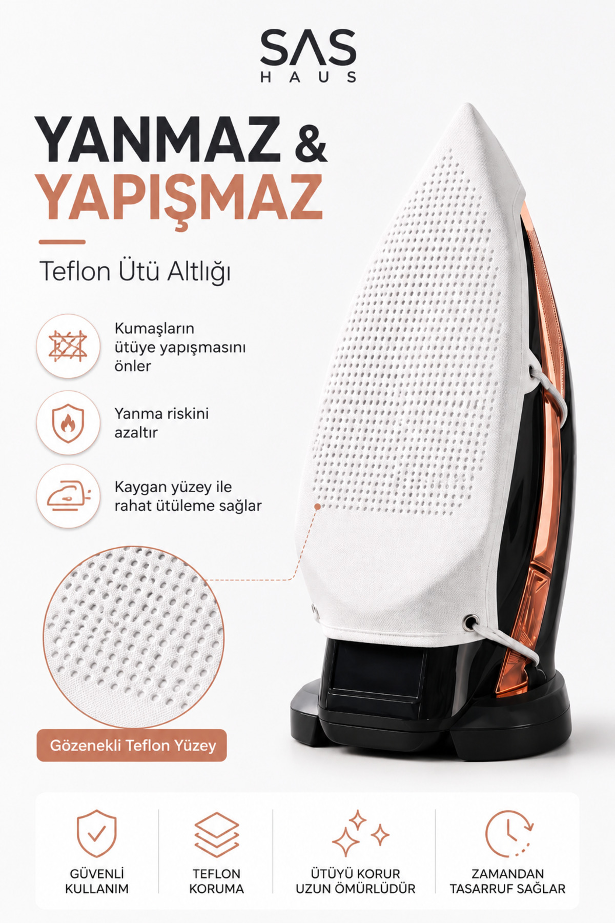 Teflon Ironing Pad Fireproof Anti-Glare Ironing Protection Apparatus Slippery Base Compatible with All Irons