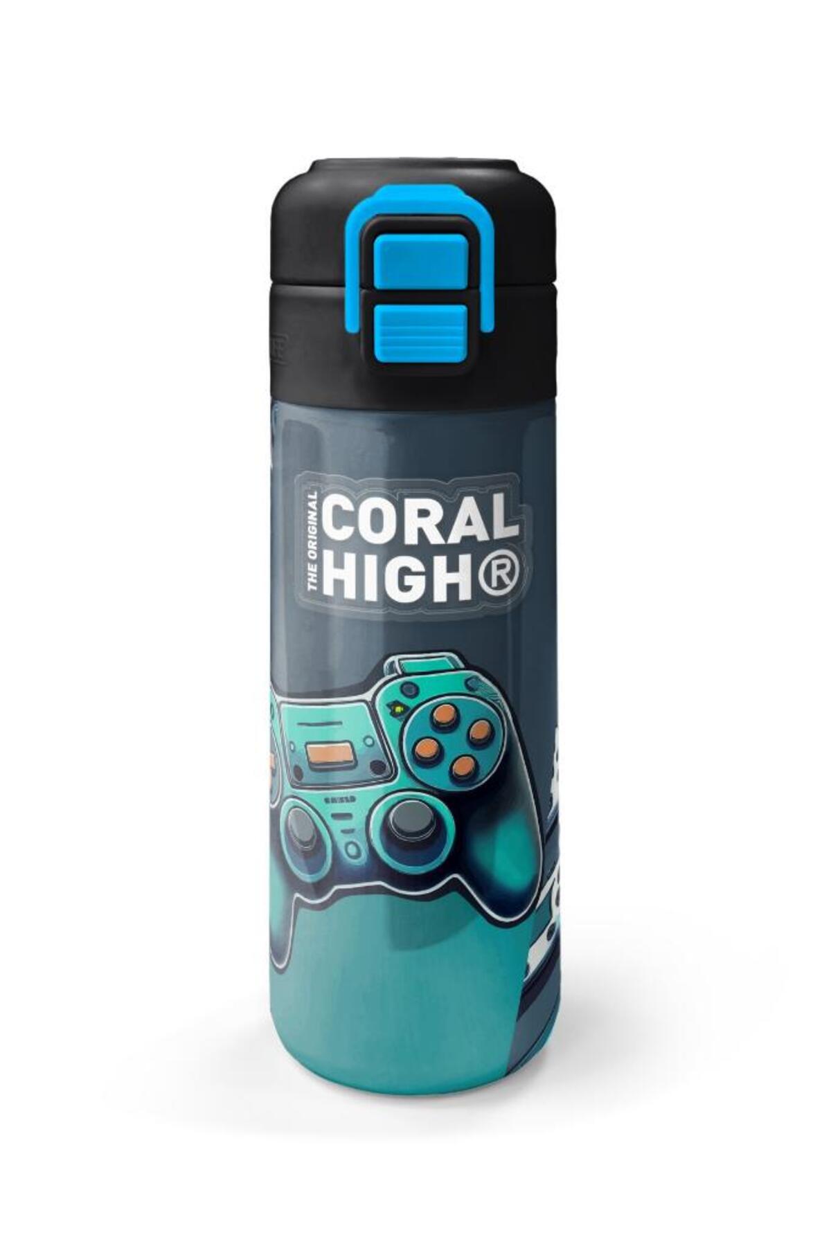 Kids Nefti Gamer Desenli Pipetli ve Direkt İçim Çelik Termos 500 ml 31861