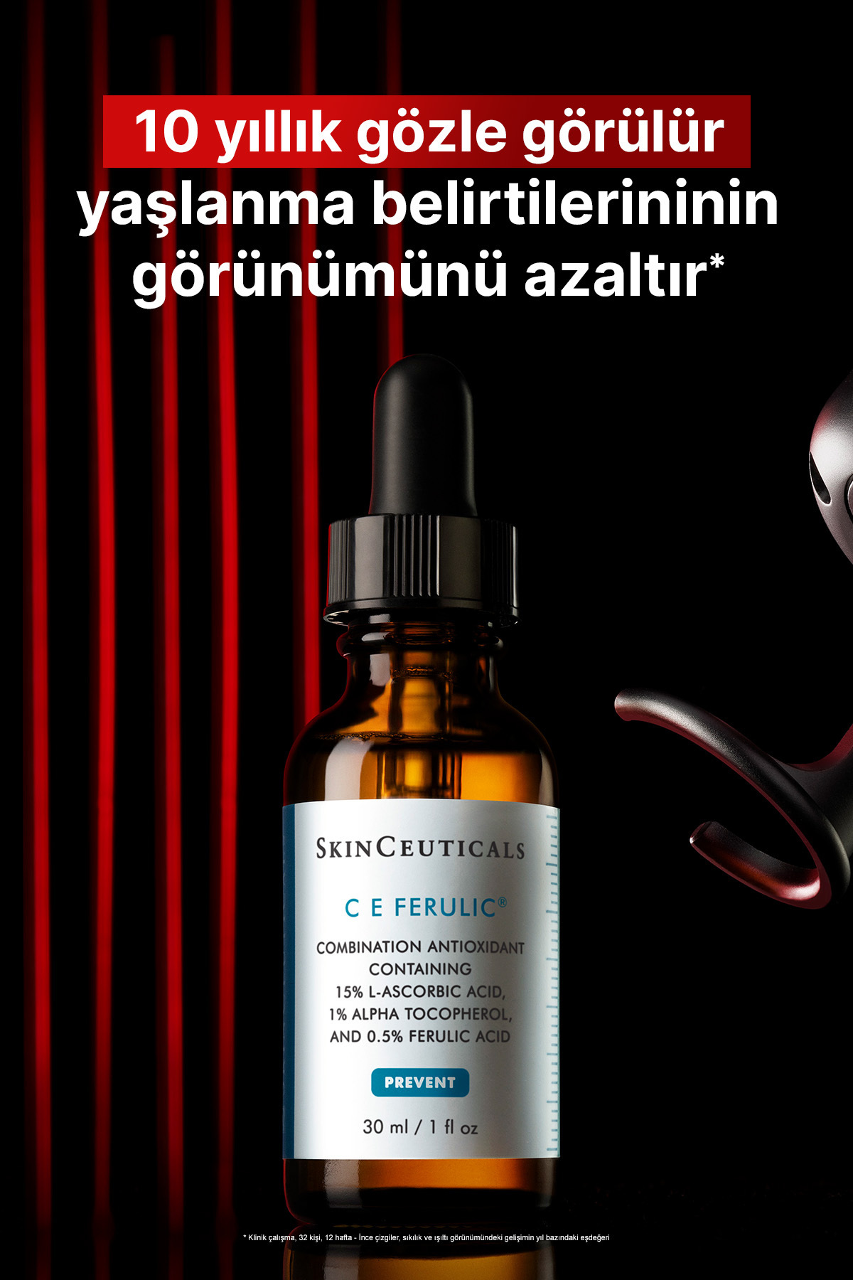 C E Ferulic İnce Çizgi & Kırışıklı Karşıtı Saf C Vitamini Serumu 30ml — 635494363210 — تصویر 3 از 9