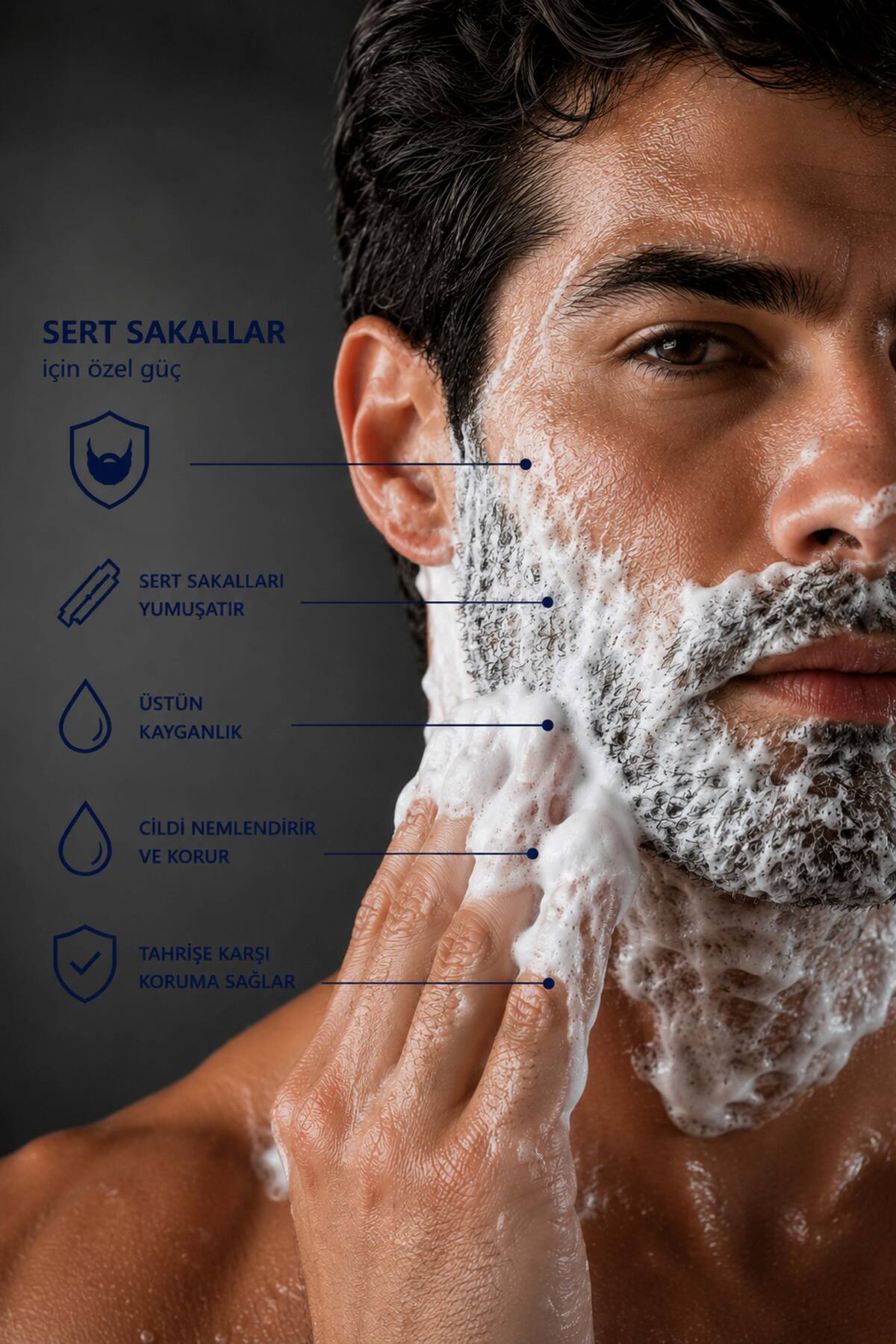 Professıonal Sert Sakallara Özel Tıraş Köpüğü 200 ml — OSVBİOKÖPÜKM — تصویر 5 از 7