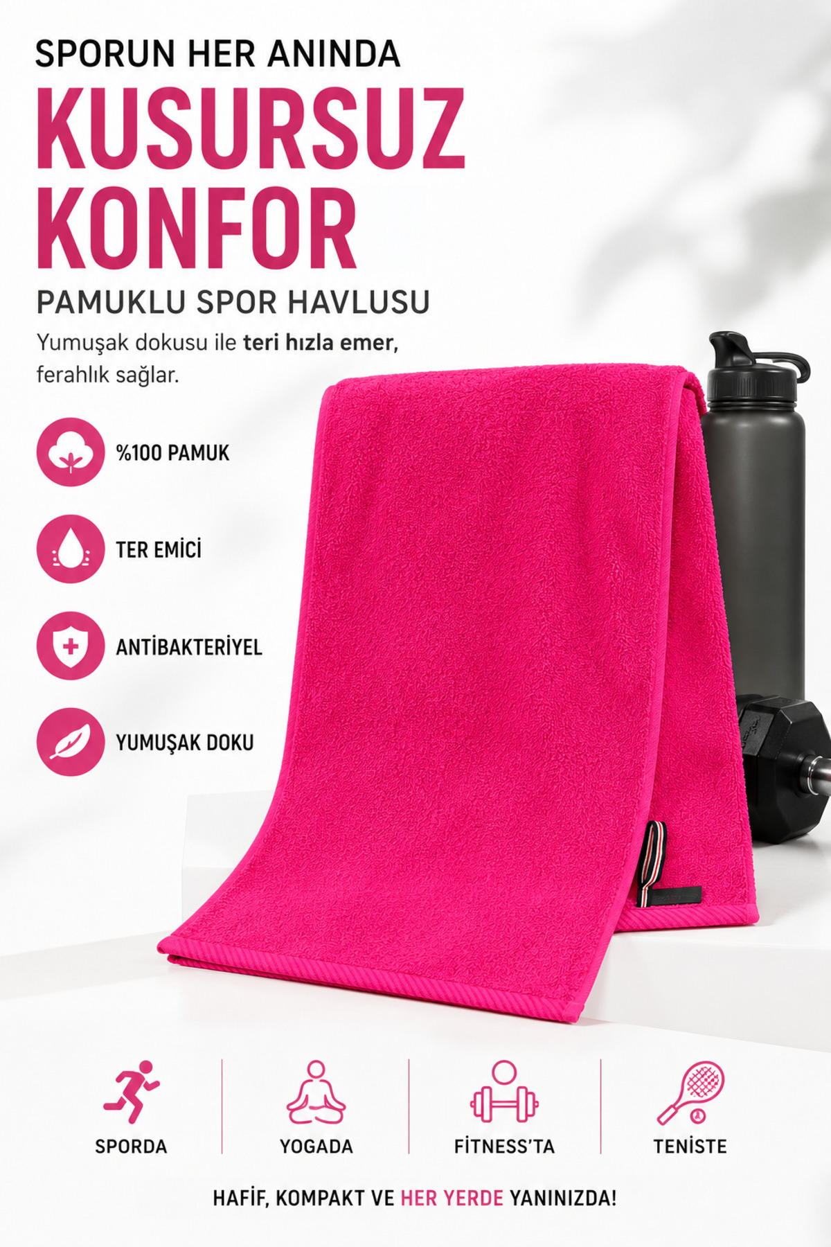 Cotton Sports Towel 30x90 cm Sweat Absorbent Soft Fitness Yoga Towel