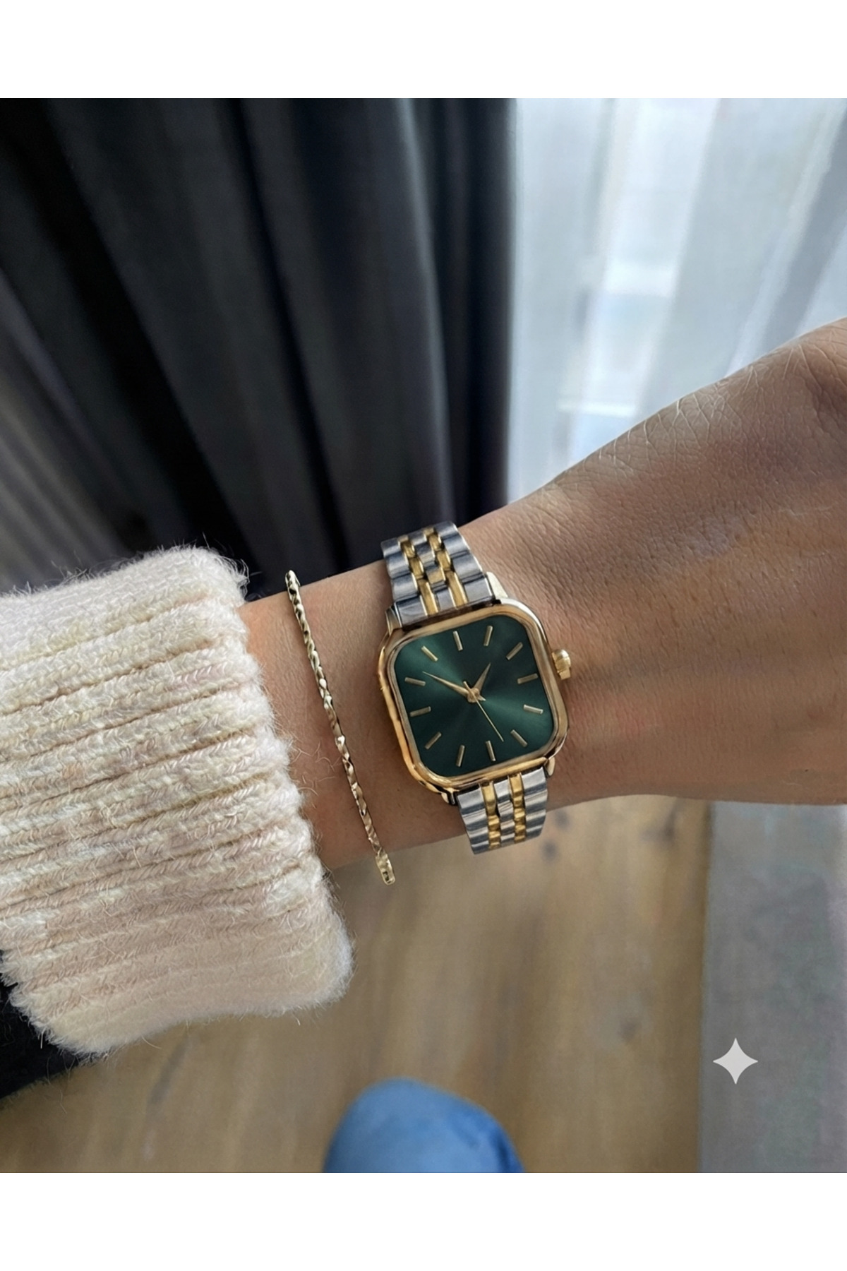 DARK BLANC Vintage kare model kol saati