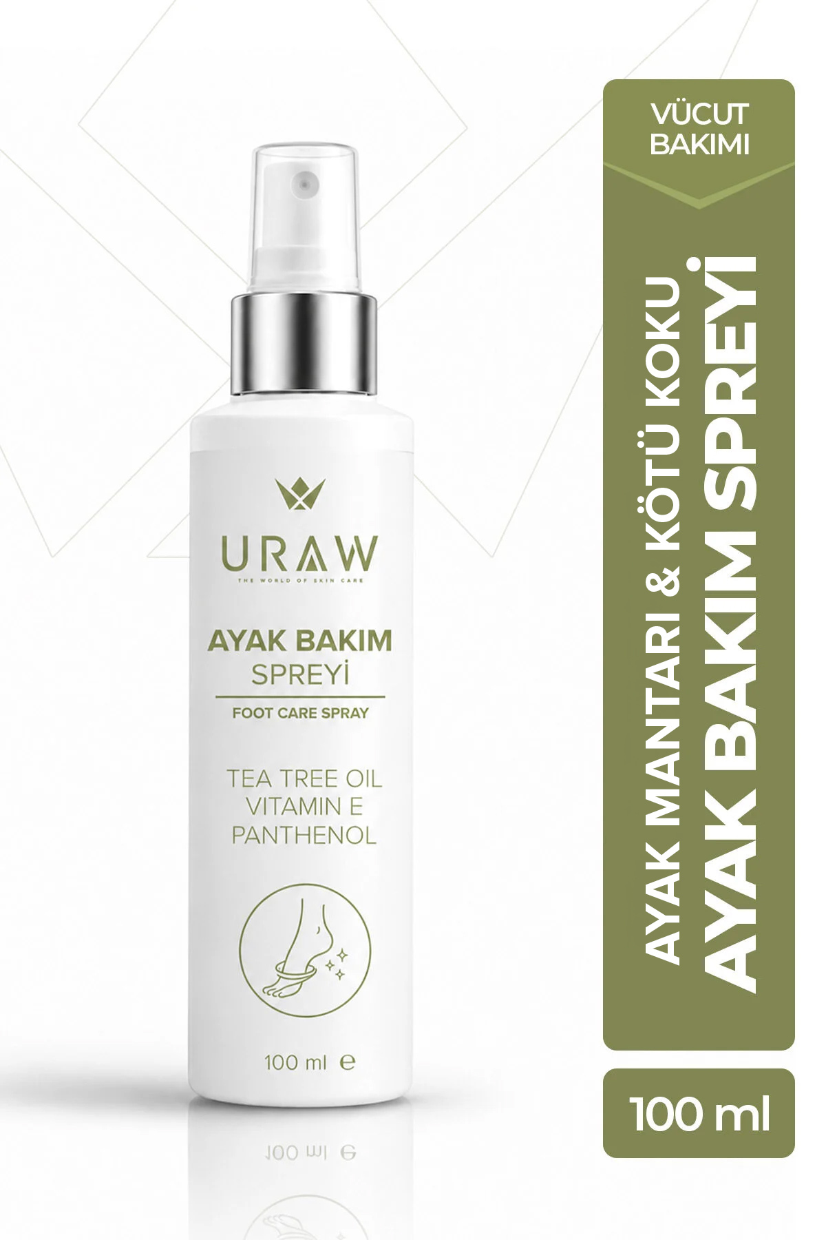 Uraw Ferahlık & Koku Kontrolü | Ayak Bakım Spreyi 100 ml — URW78