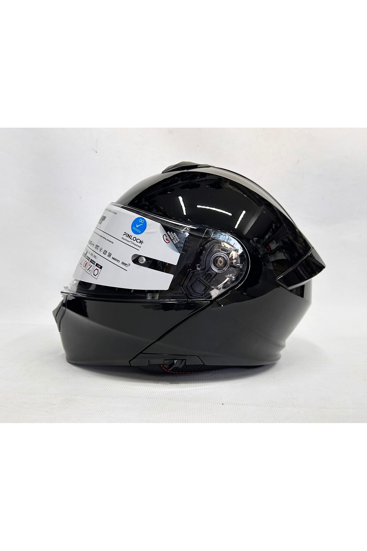 MT Kask Fu935sv Genesis Sv Solid A1 Çene Açılır Kask Parlak Siyah