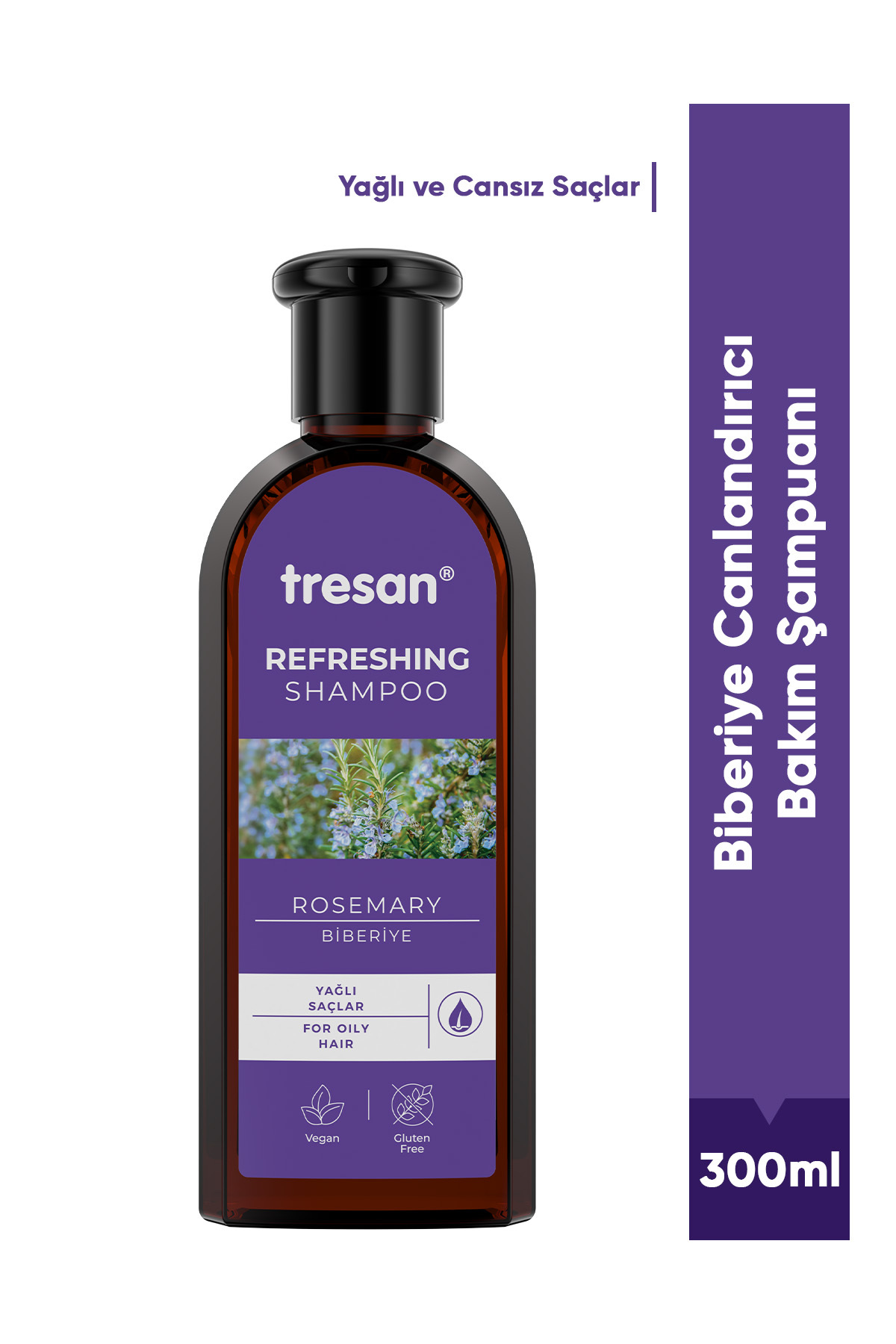 Tresan Biberiye Canlandırıcı Bakım Şampuanı – Yağlı ve Cansız Saçlar (300 ml) — 90181