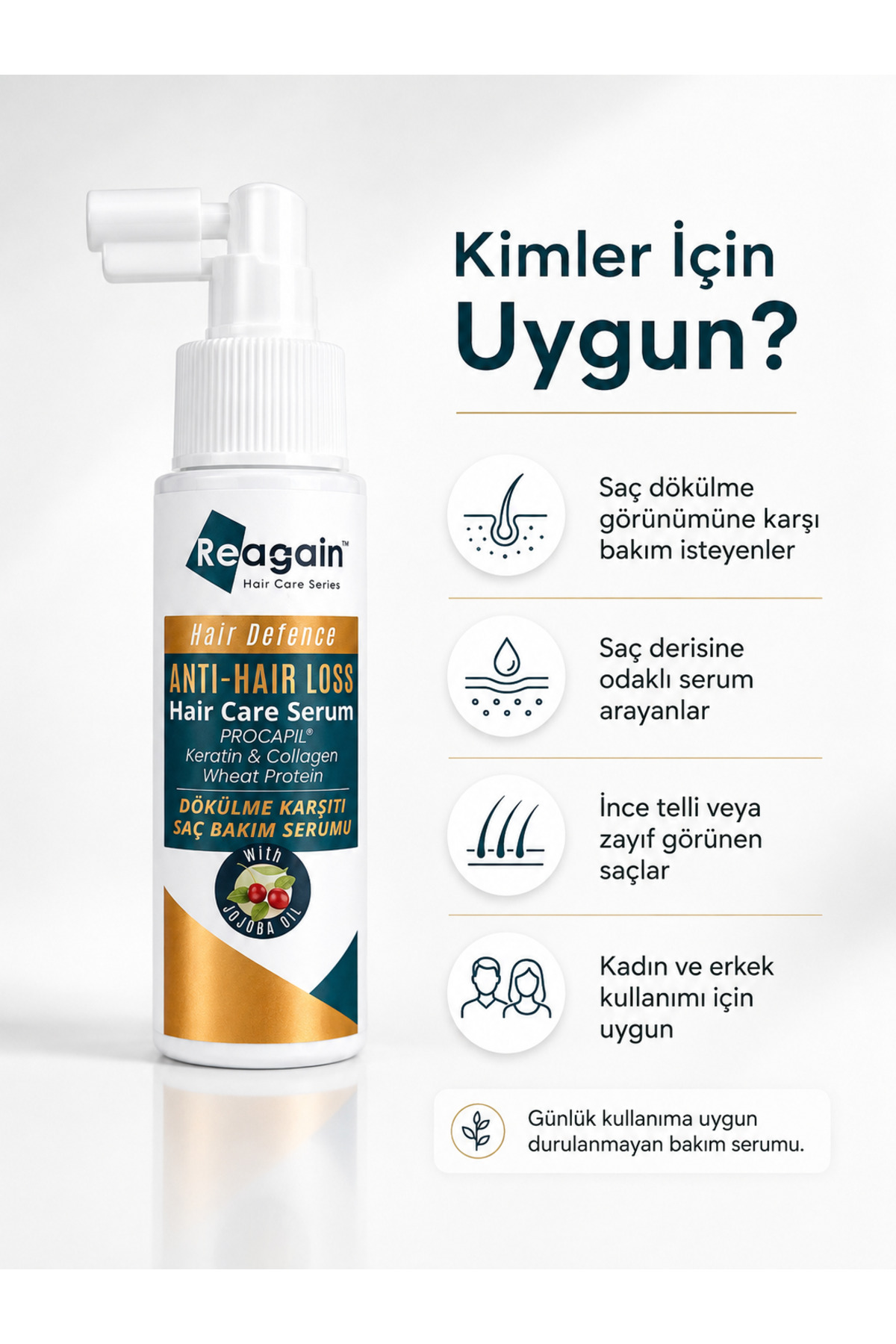 Procapil Kompleksli Güçlendirici Saç Derisi Bakım Serumu, Panthenol, Keratin ve Kolajen Destekli, 50 ml — KN0020 — تصویر 5 از 7
