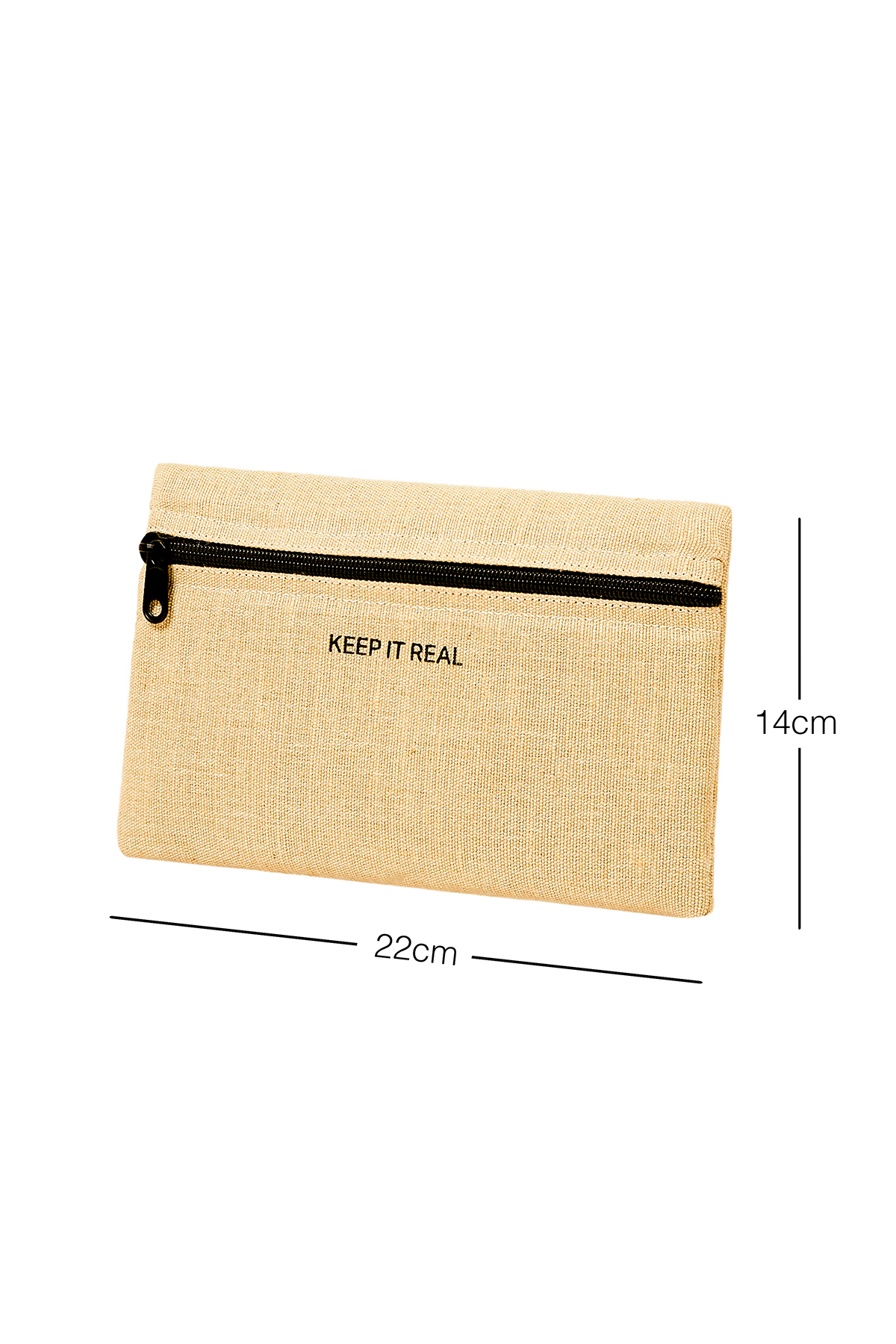 Termal Yalıtımlı Güneşten Koruyan Su İtici Leke Tutmaz Jüt Keten Makyaj İlaç Çantası 22x14 — بژ OCH.019.BCL.001 — تصویر 4 از 4