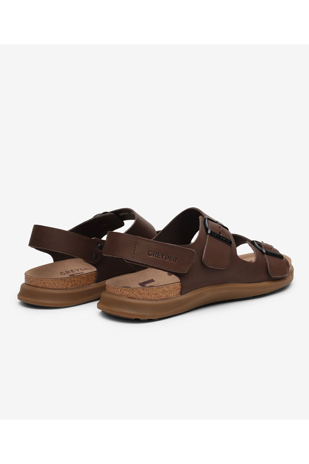 Greyder Erkek Kahverengi Hakiki Deri Sandalet 6Y1CS64764 görsel 4