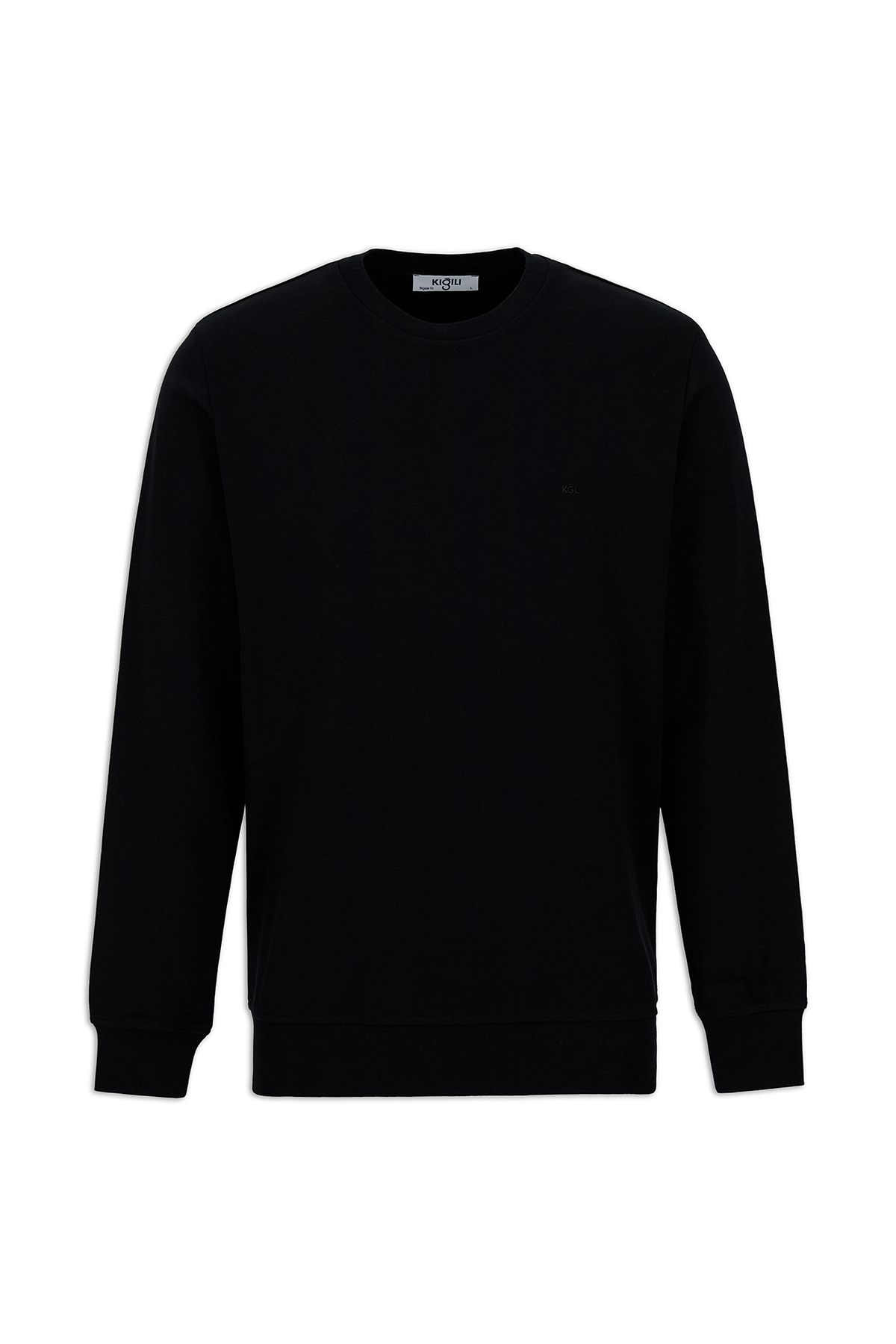 Bisiklet Yaka Regular Fit Pamuklu Basic Sweatshirt — مشکی KY26C00000023 — تصویر 6 از 7
