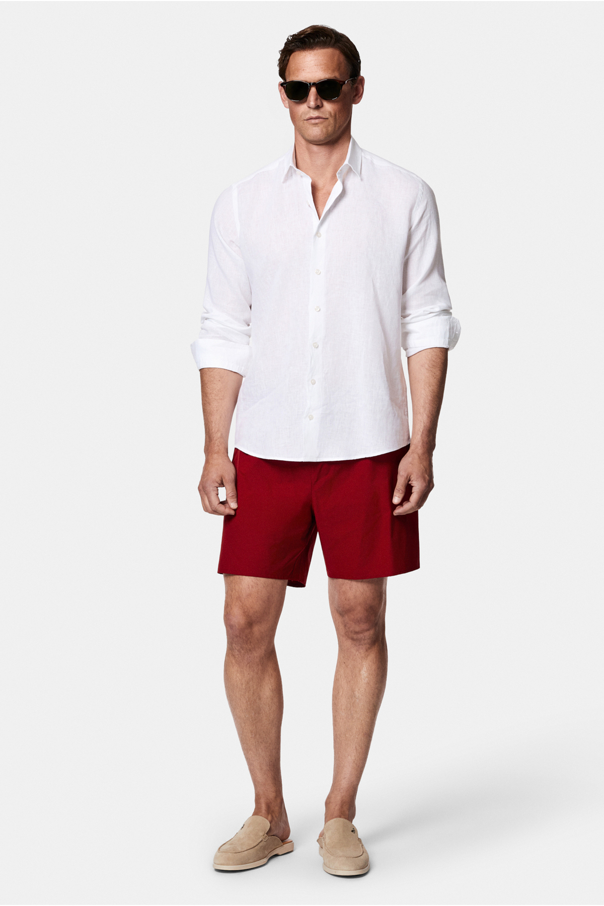 Abdullah Kiğılı Drawstring Sea Shorts with Elastic Waist and Side Pockets with Bag