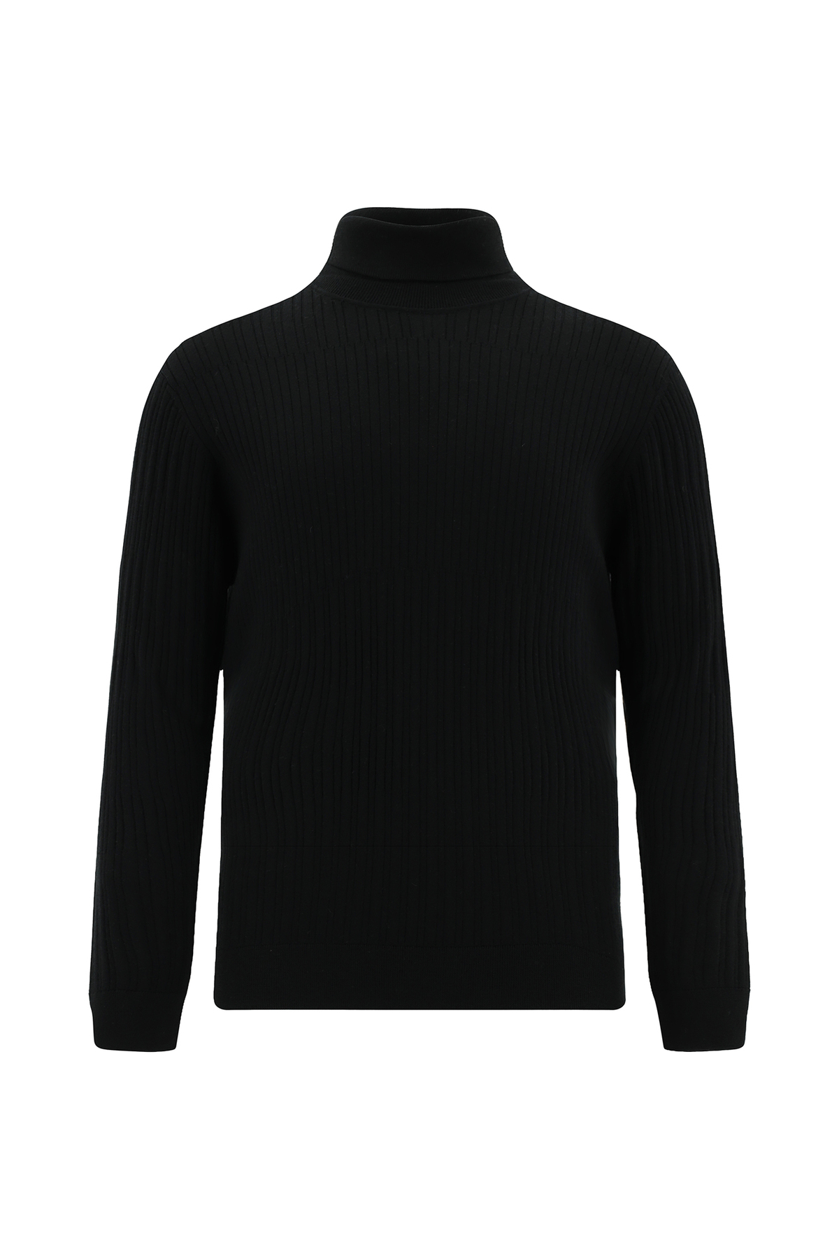 Balıkçı Yaka Regular Fit Desenli Yünlü Triko Kazak — مشکی AK26DEM0DS001 — تصویر 7 از 7