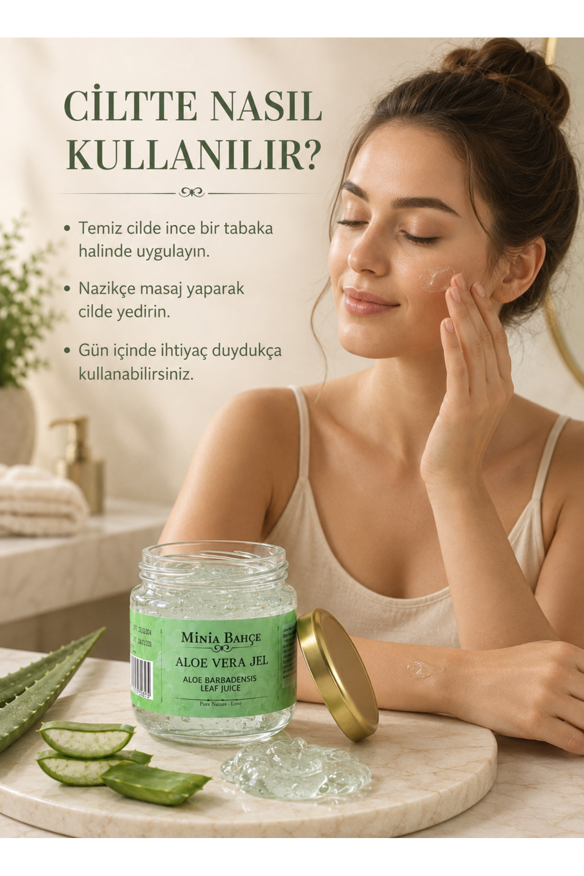 Aloe Vera Jel – Doğal Cilt ve Saç Bakım Jeli, 75 ml — TYC00850325111 — تصویر 3 از 6
