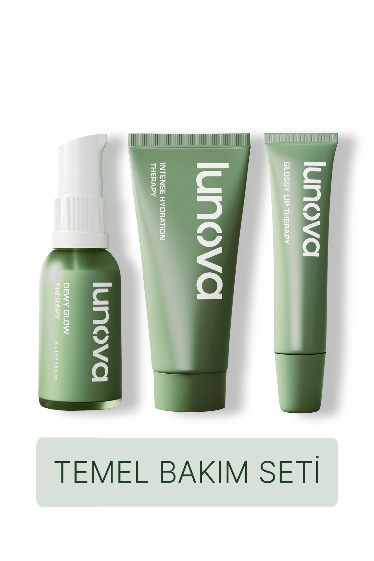 Yoğun Nemlendirici Bariyer Güçlendirici Cilt Bakım Seti | Peptit Serum - Krem - Lip Balm İçeren Set — KİT.LNV01