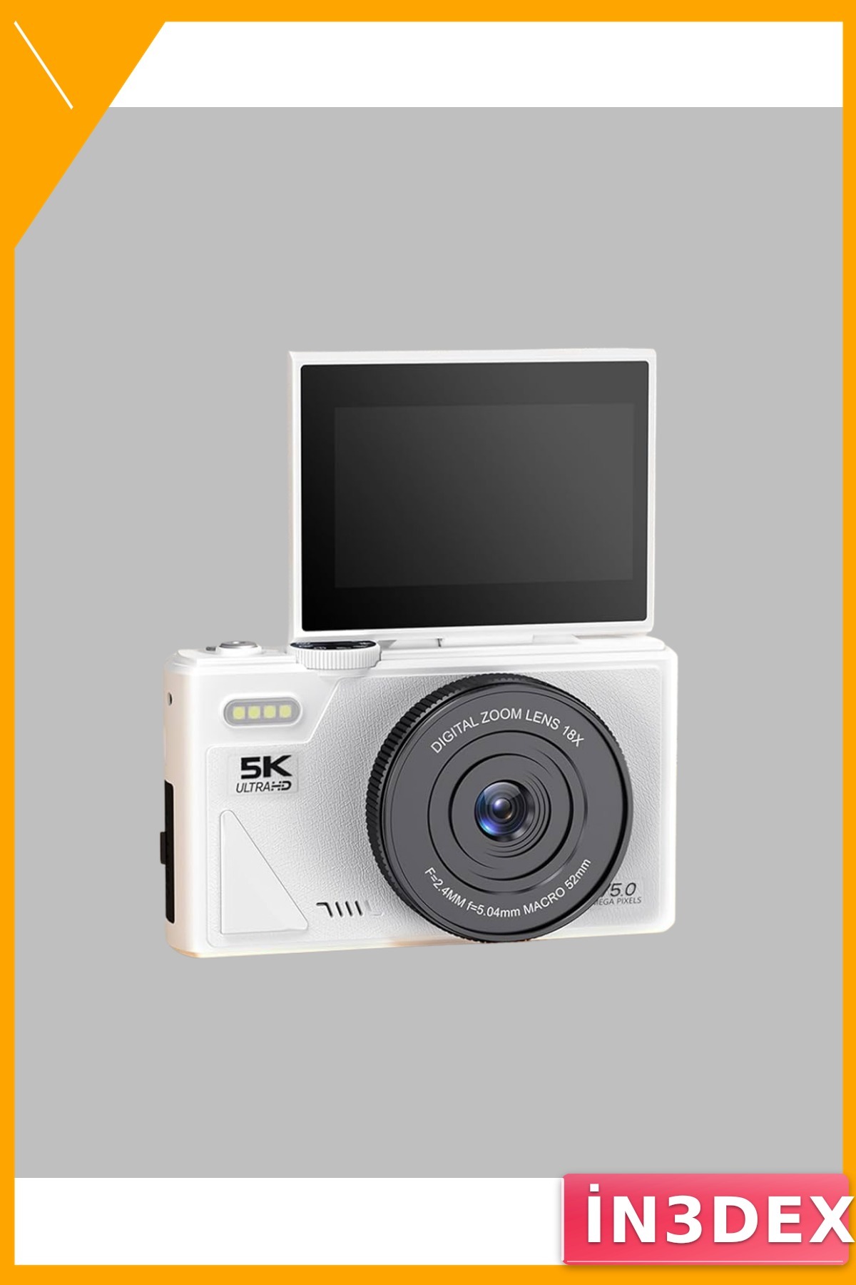 75MP 5K Dijital Kamera WiFi Otofokus 18x Zoom Çocuklar İçin