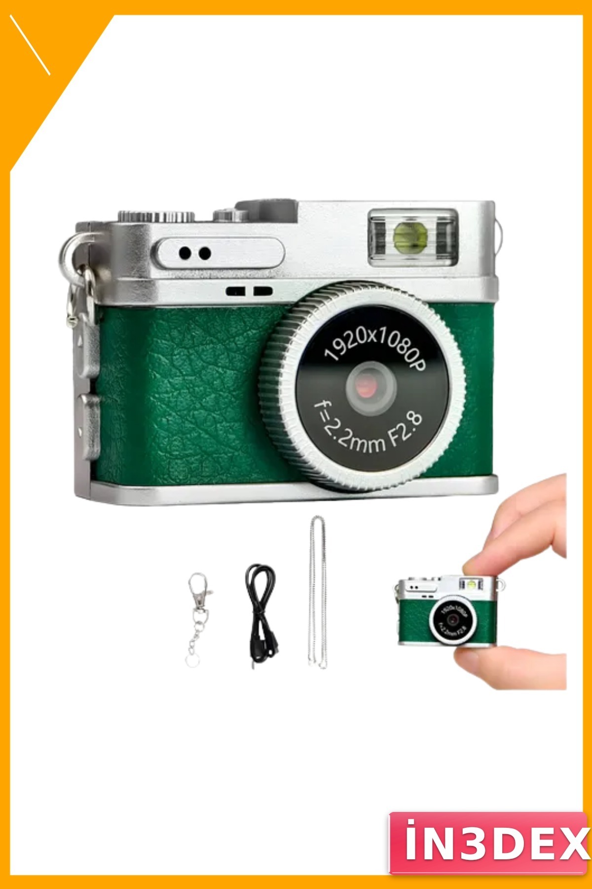 İN3DEX Mini Dijital Fotoğraf Makinesi 4K 1080P HD Video Çekim Cep Kamerası - Fiyatı, Yorumları
