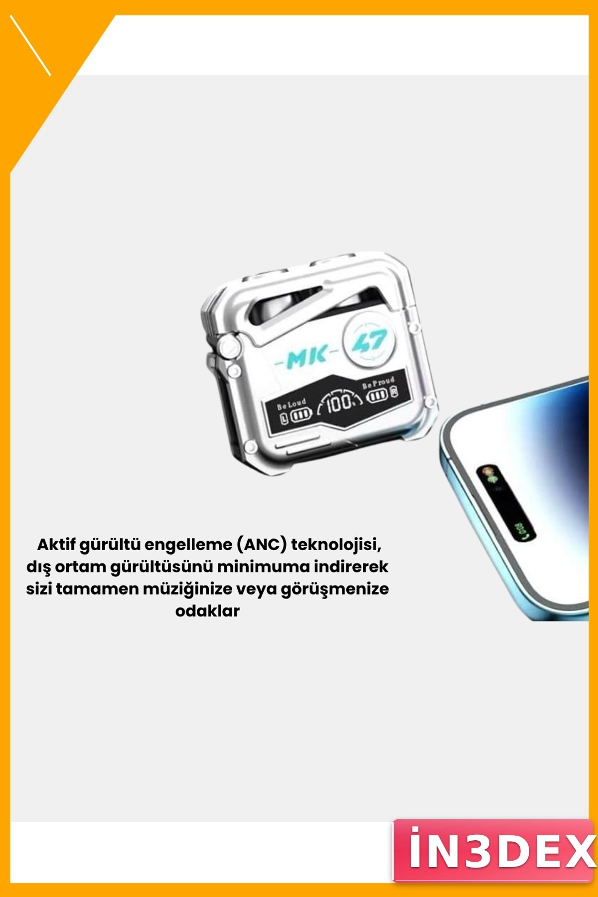 Düşük Gecikmeli Kablosuz Spor Kulaklık IPX5 Powerbank Şarj Kutusu