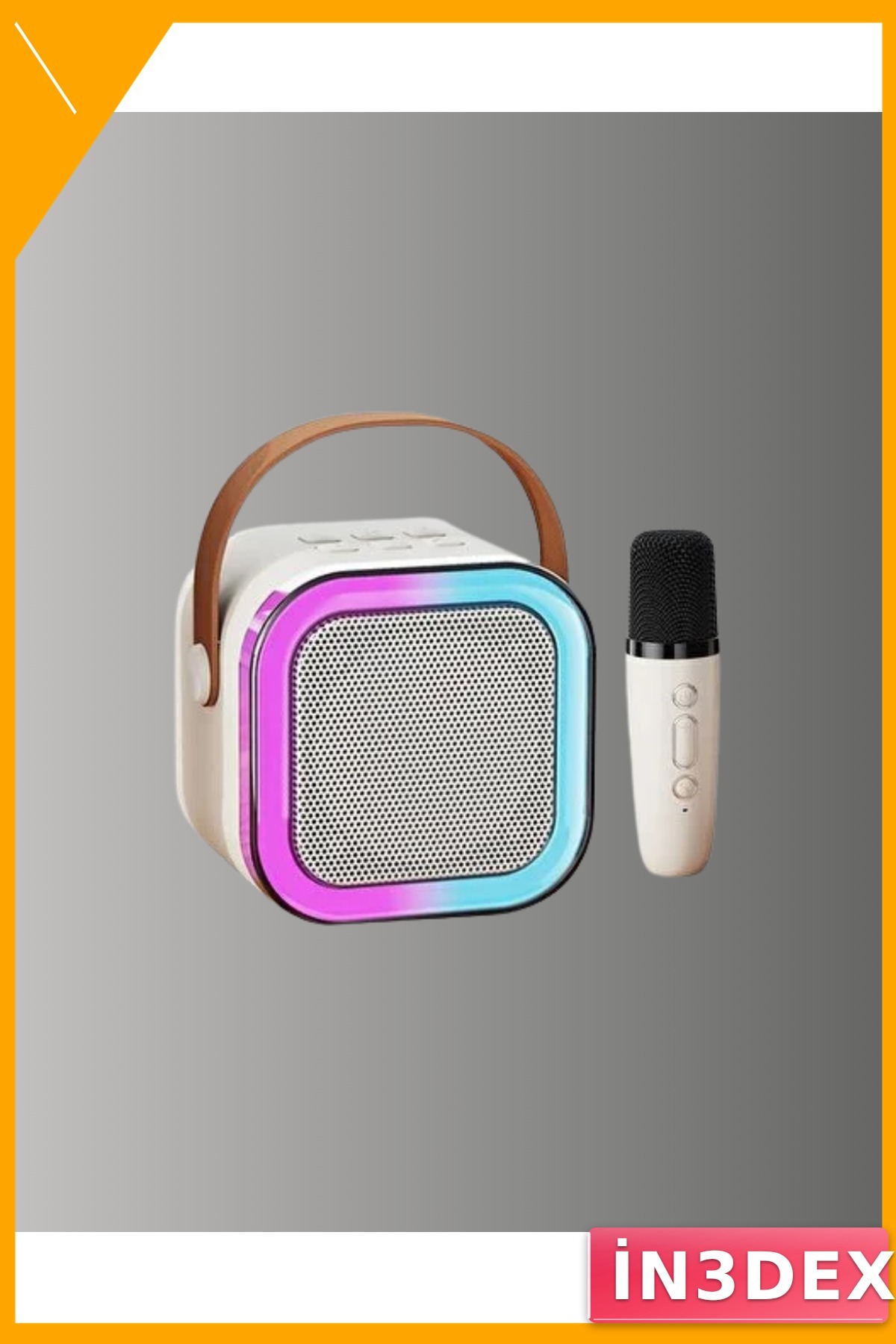 Kablosuz Karaoke Mikrofon Hoparlör Seti 10-20W Bluetooth 6 Saat Pil