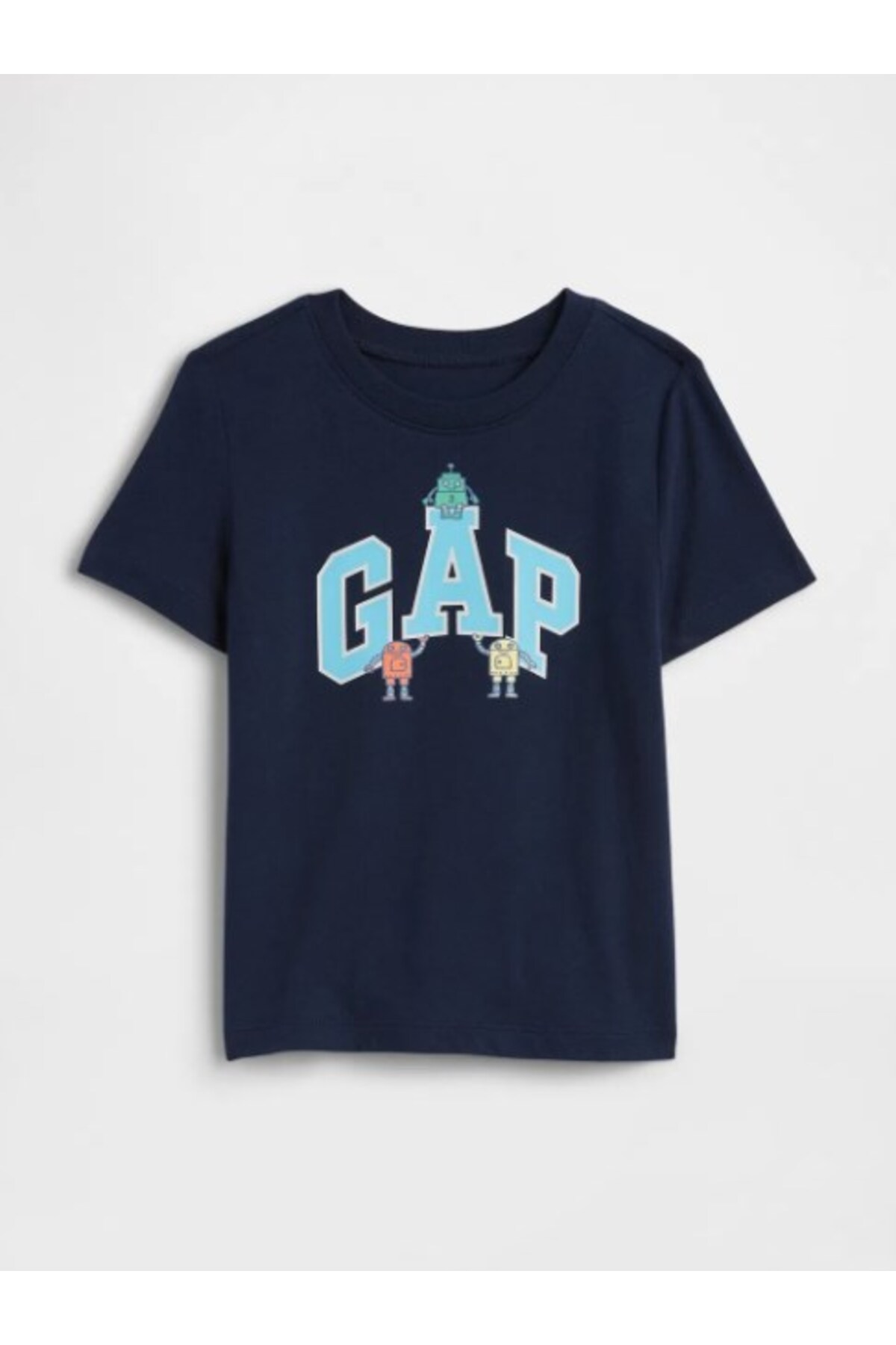 GAP Gap Baby Boy Robot Print Short Sleeve T-Shirt 6 Months - 5 Years Dark Blue