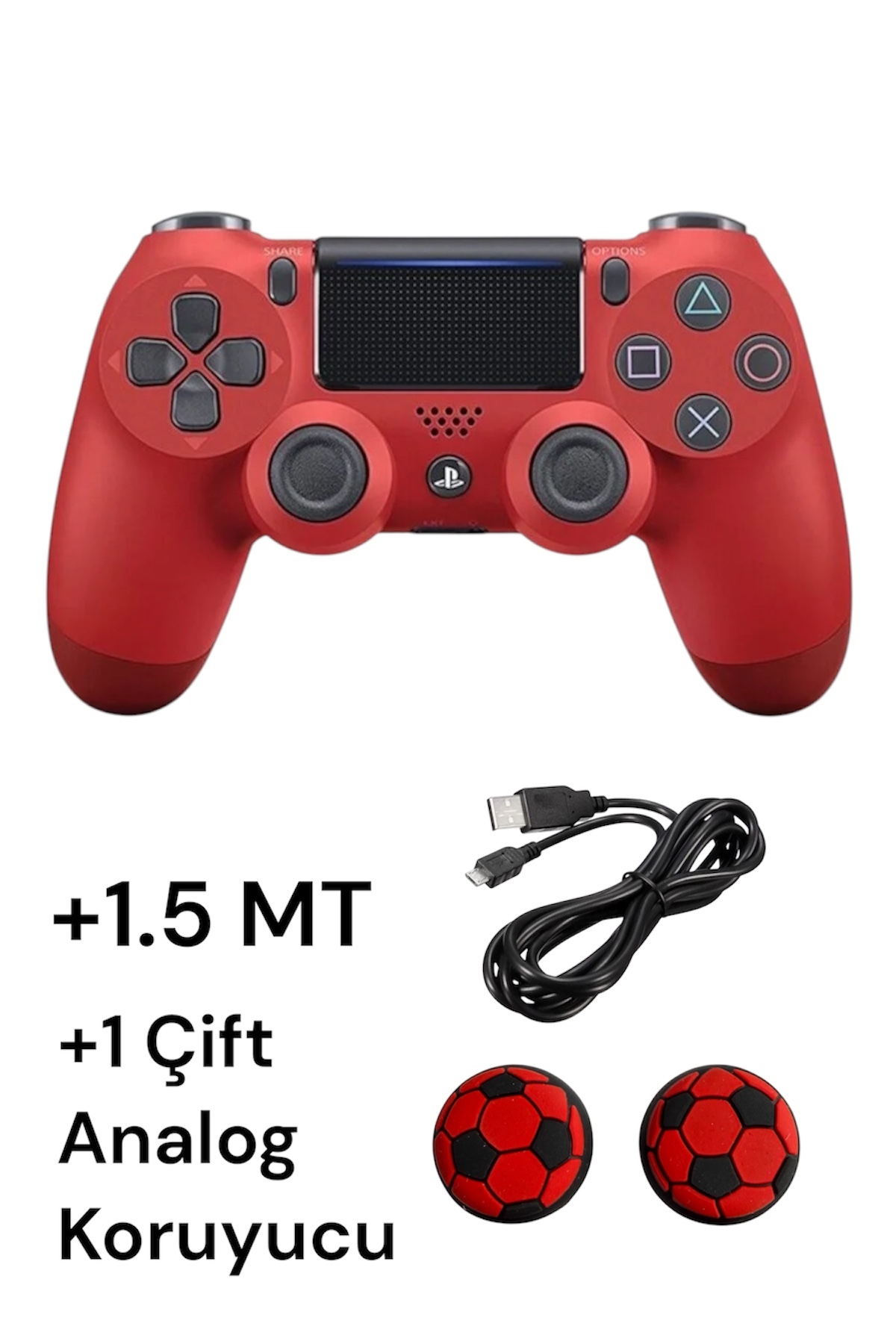 Playstation 4 DualShock Next Generation V2 Gamepad + 1.5 MT Charging Cable + 1 Pair Analog Head