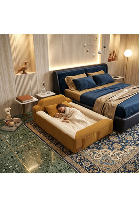 foamly Lounge Modüler Montessori Çocuk Yatağı - Fitilli Kadife Yer Yatağı - (...
