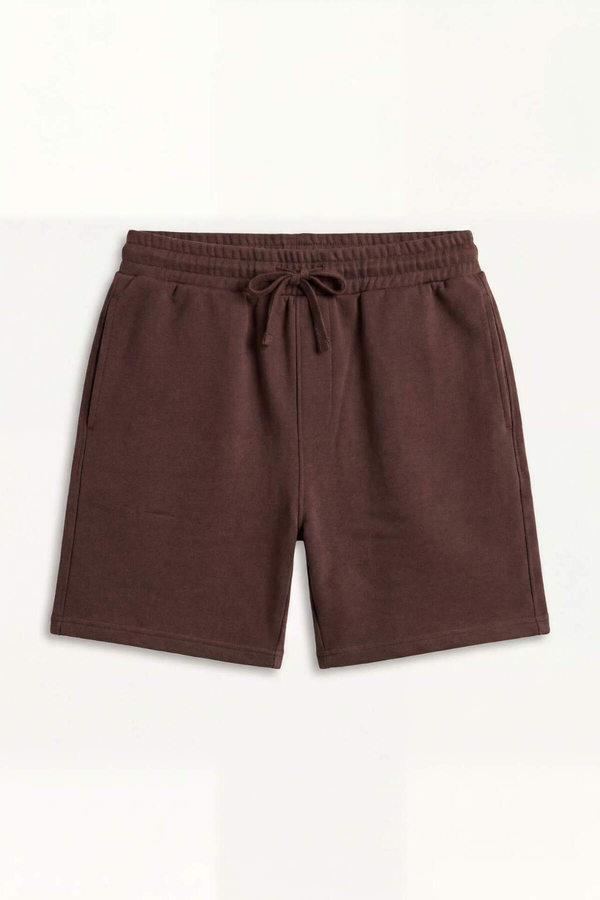 DeFacto Regular Fit Düz Paça Beli Bağcıklı Cepli Basic Şort B8672AX26SM görsel 6