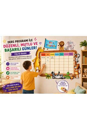 Tatlı Süprizler DERS PROGRAM TABLOSU 90X60 KALEM HEDİYELİ YÜKSEK KALİTE FOLYO...