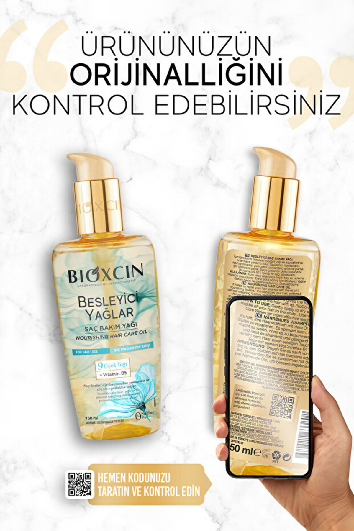 Keratin Argan Saç Bakım Yağı 150 ml + Saç Bakım Kremi 250 ml 2'li Set — BIOX-KA-YAG-KREM-2LI — تصویر 7 از 8