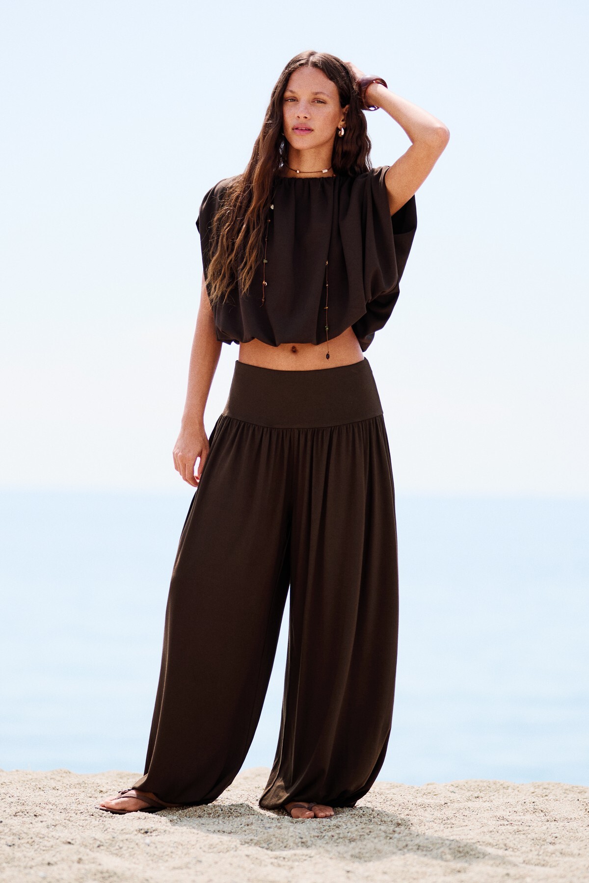 Belted balloon fit pants