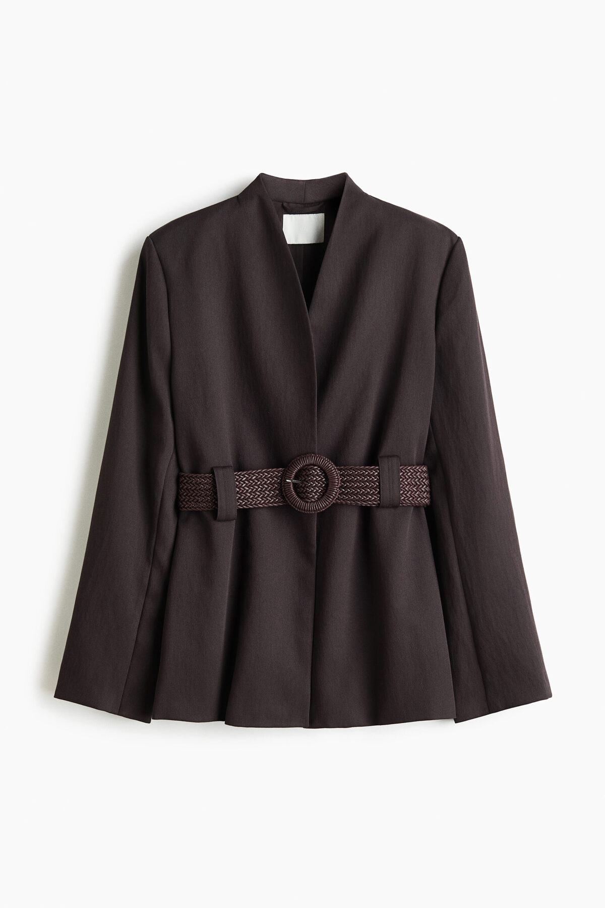 H&M Kemerli Klapasız Blazer görsel 5