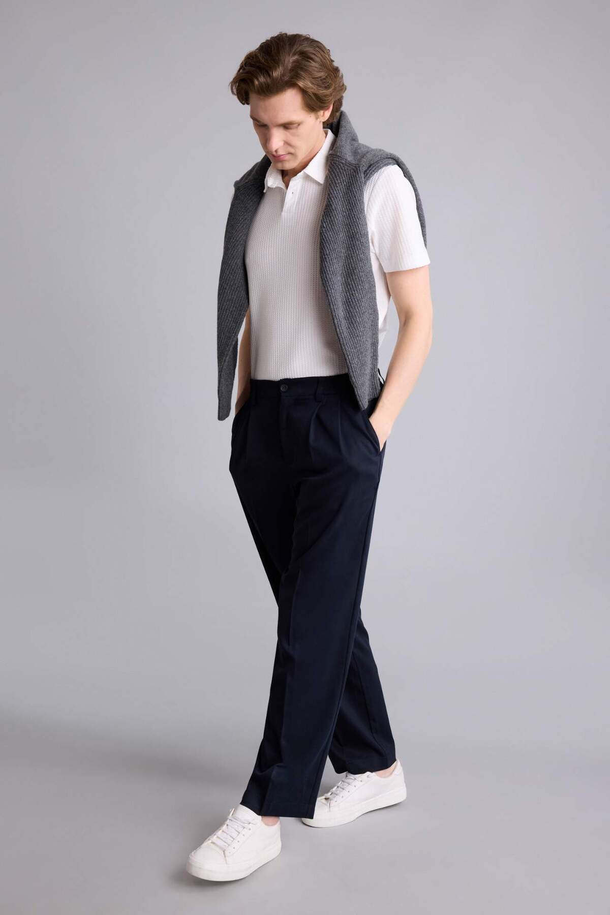 Nefes Alabilir Baggy Fit Pantolon G6724AX26SM — سرمه‌ای — تصویر 3 از 6
