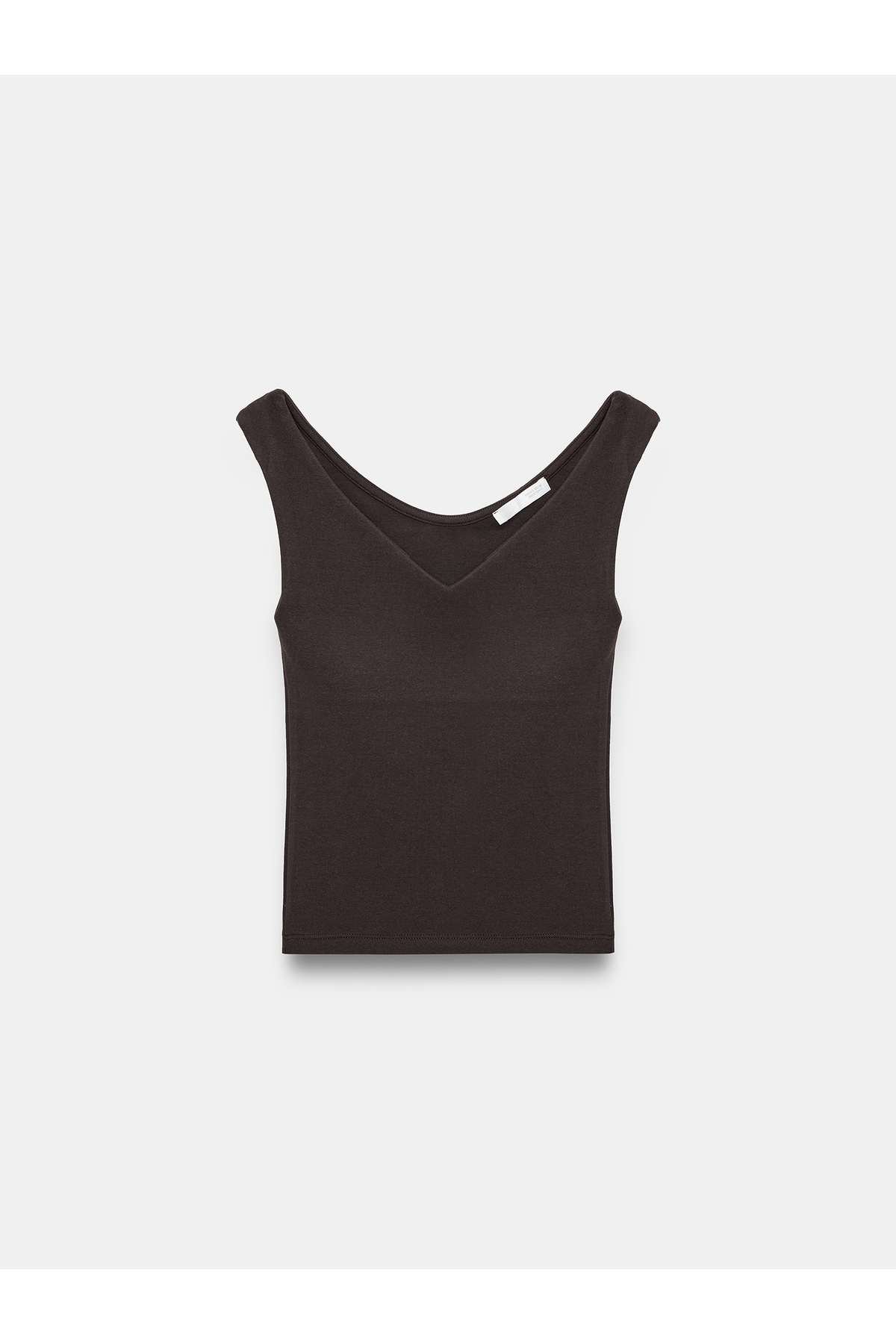 Dilvin  32940 V Yaka Top-Koyu Kahve - Görsel 5