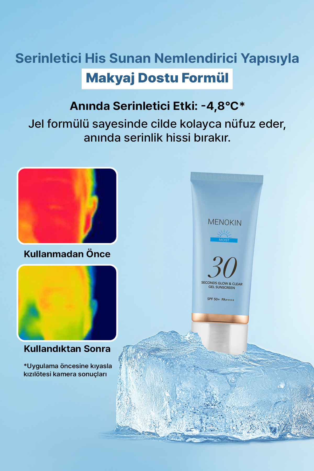 Nemlendirici Jelden Suya Dönüşen Güneş Kremi 30 Seconds Glow & Clear Gel Sunscreen (Moist) — 8809739130581 — تصویر 6 از 9