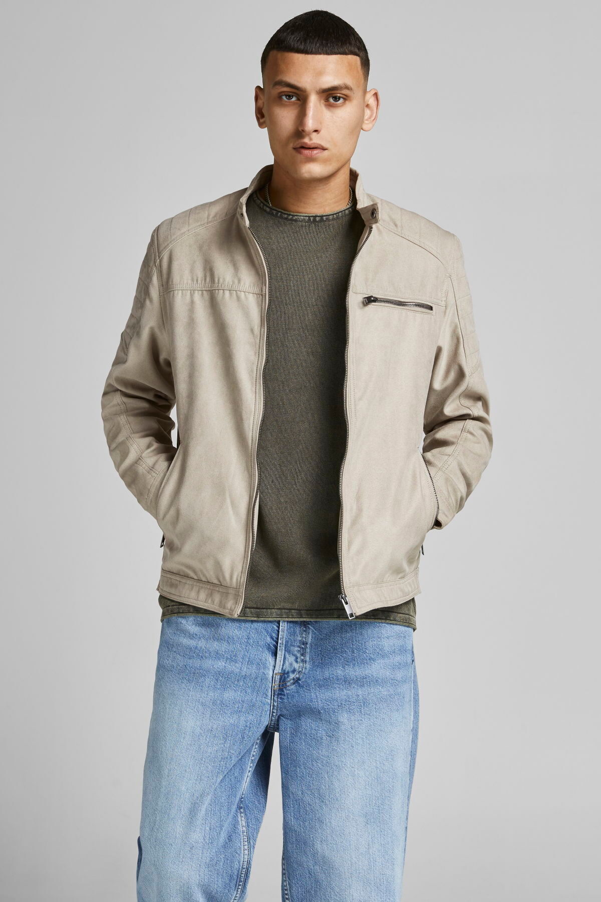 کاپشن موتورسواری کوتاه مردانه - تانو جک اند جونز کت Jack & Jones