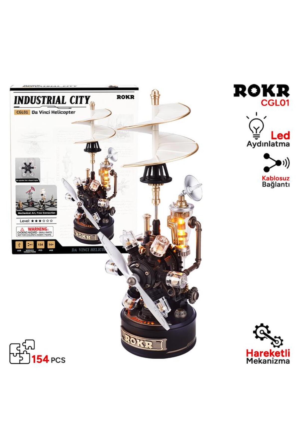 ROKR CGL01 Leonardo Da Vinci's Helicopter DIY Mechanical 3D Puzzle