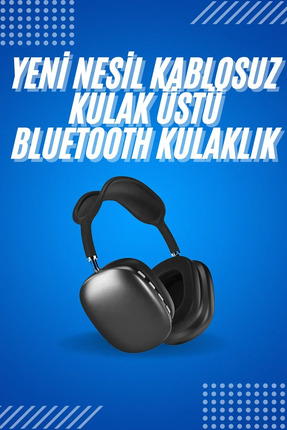 HanMarket 2025 Model Kulak Üstü Kablosuz Bluetooth Kulaklık Gürültü Azalta Uz...