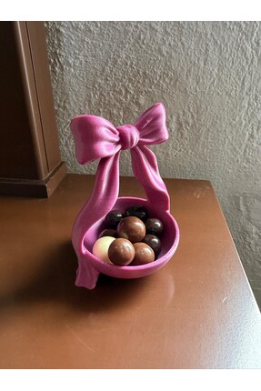 Filamel 6'lı Set Fiyonk Tasarımlı Mini Sunumluk - Kahve Yanı Lokumluk, Çikola...