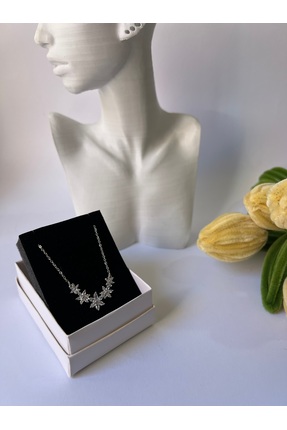 MY JEWELLERY -Zirkon Taşlı Manolya Çiçeği Kolye