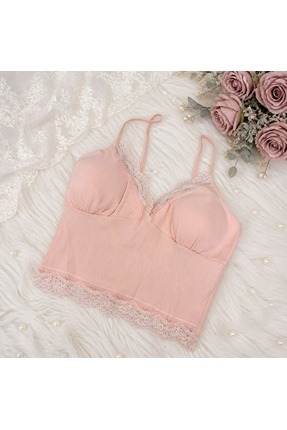 N&S FİTİLLİ DANTELLİ KAŞ KORSE CROP
