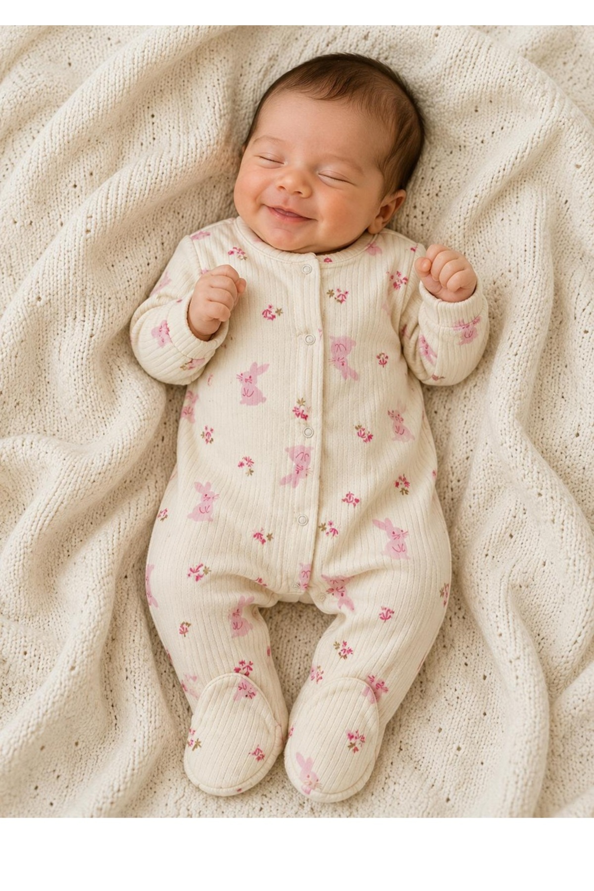 Baby Girl Newborn Baby Cotton Footed Snap Closed Baby Romper 3/6 Months
