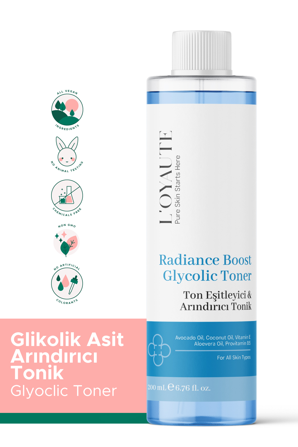 L'OYAUTE Glikolik Asit Arındırıcı & Gözenek Sıkılaştırıcı Tonik 200 ml — LGAT2606