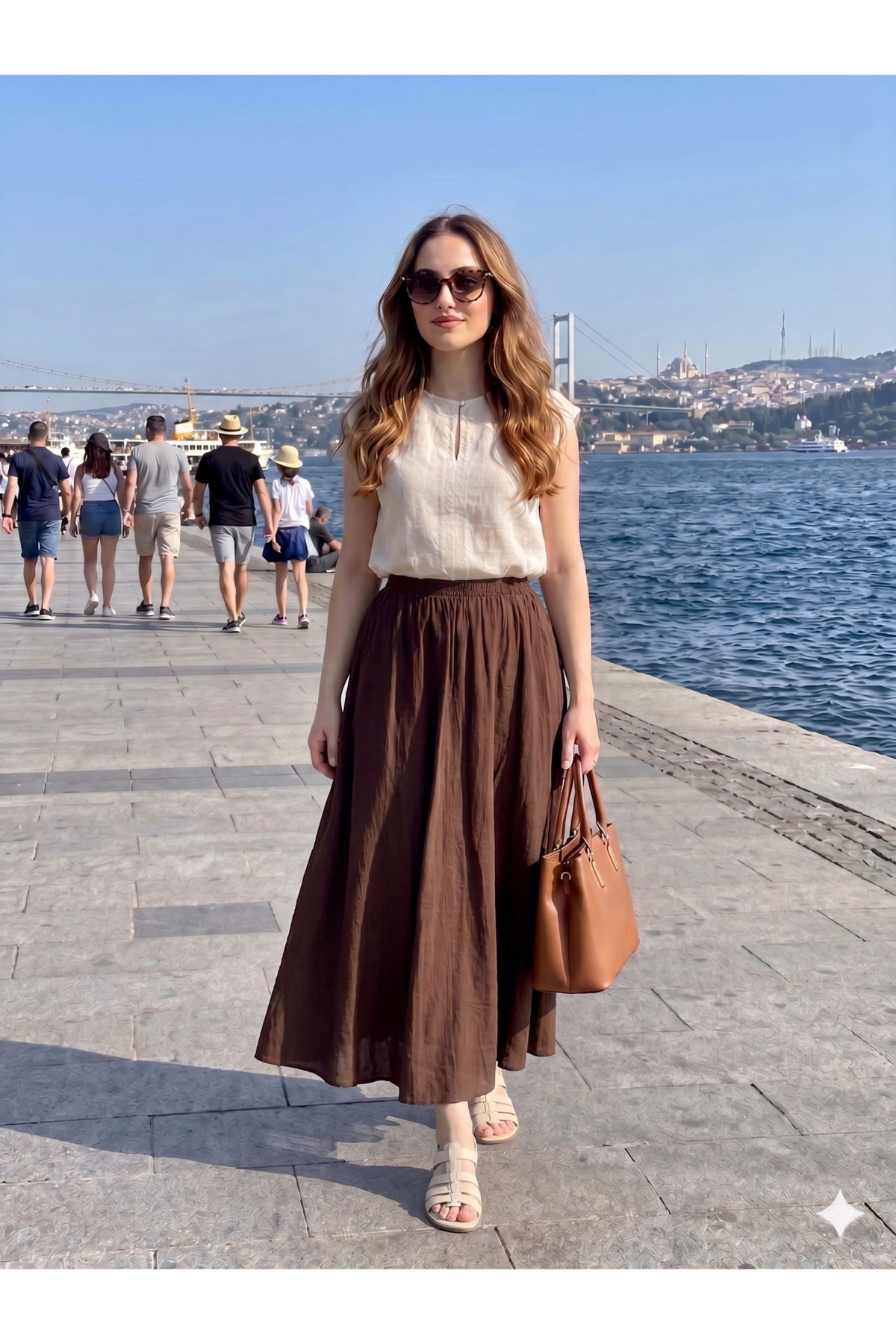 HANIMCA GİYİM  YAZLIK NEFES ALAN GÜZEL KUMAŞ YANDAN CEPLİ STANDART BEDEN 36 - 42 BEDEN LERE UYGUN ETEK