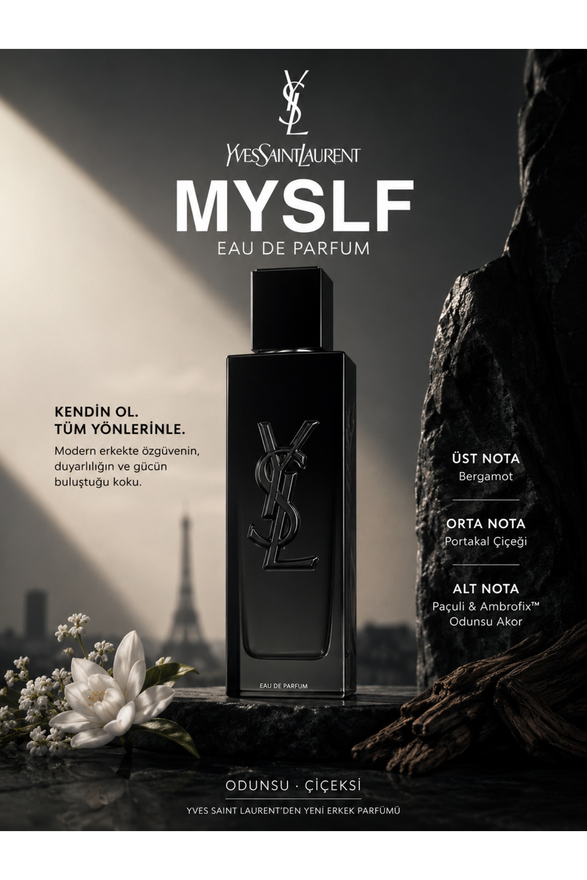Yves Saint Laurent MYSLF Eau de Odunsu ve Çiçeksi Kokulu Erkek